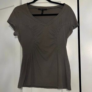 GUC BCBG MaxAzria Ruched Short Sleeve Tee